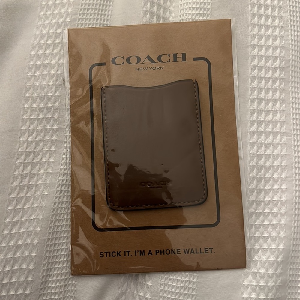Coach leather sticker wallet cardholder